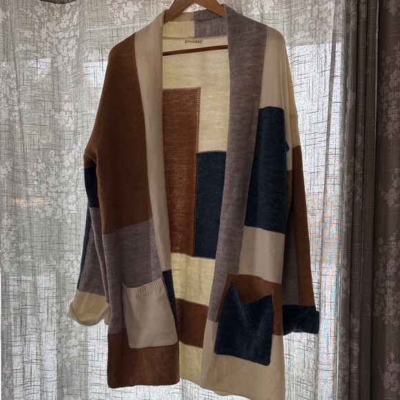 JODIFL Sweaters - Color Block Open Front Cardigan